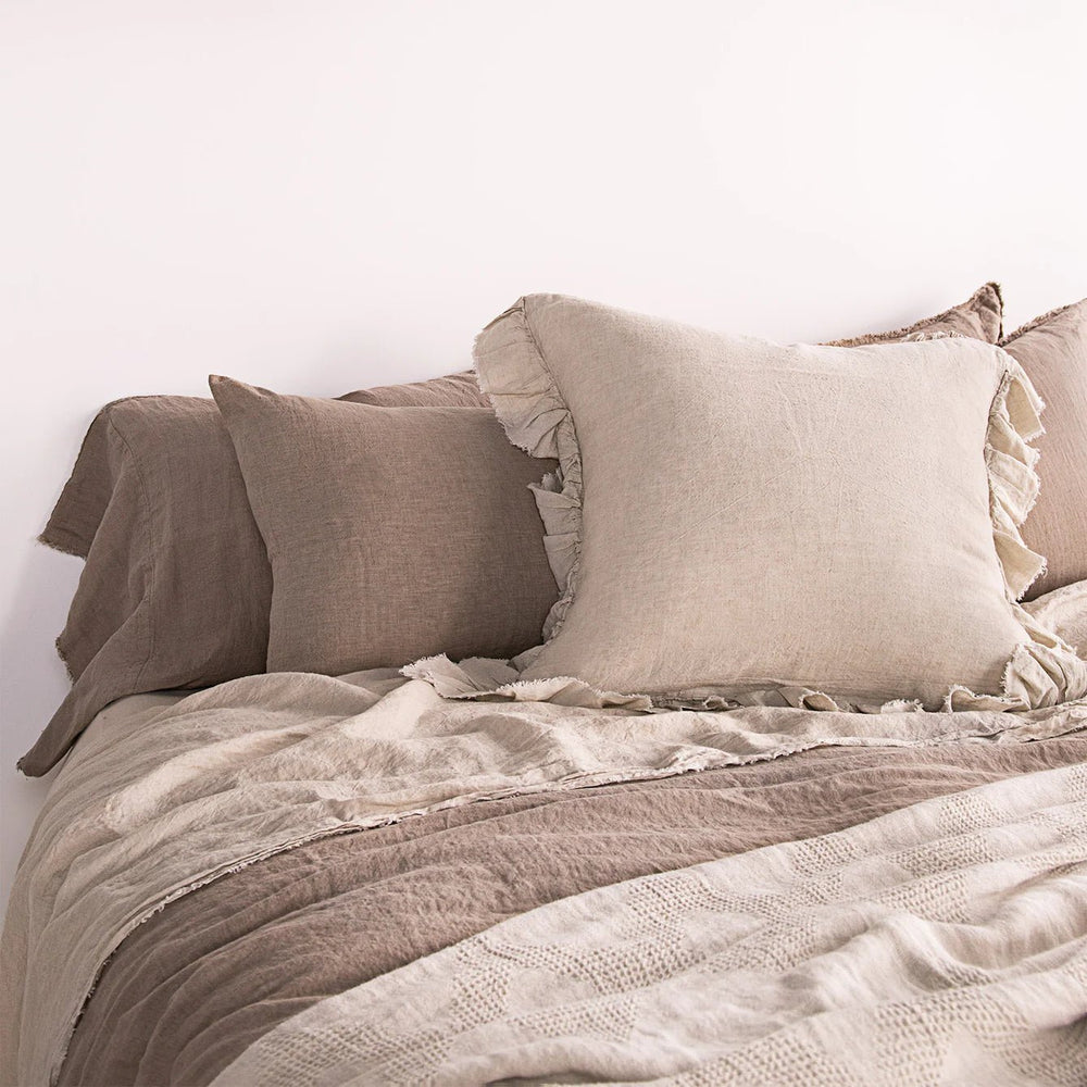 Kristine Euro Pillowcase + Ruffle | Sable - Suzie Anderson Home