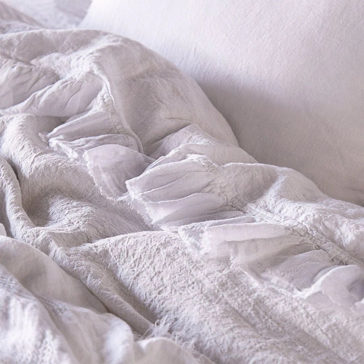Kristine Flat Sheet + Ruffle | Ayrton - Suzie Anderson Home