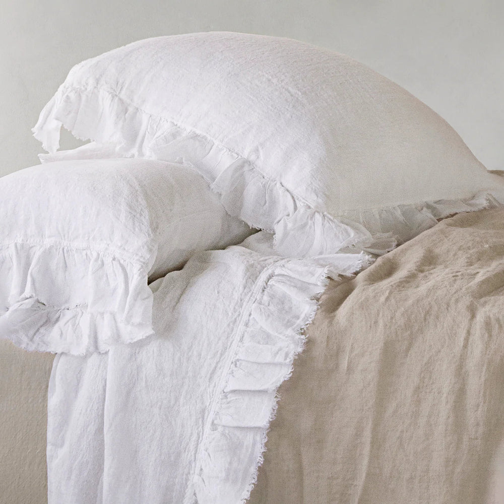 Kristine Flat Sheet + Ruffle | Ayrton - Suzie Anderson Home