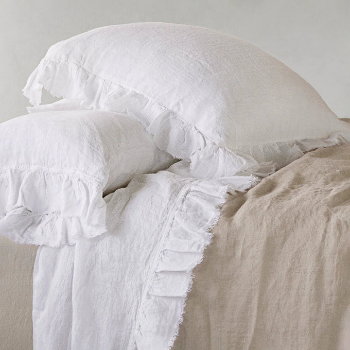 Kristine Flat Sheet + Ruffle | Ayrton - Suzie Anderson Home