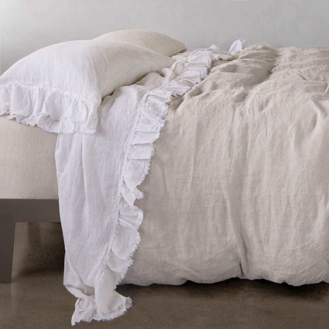 Kristine Flat Sheet + Ruffle | Ayrton - Suzie Anderson Home