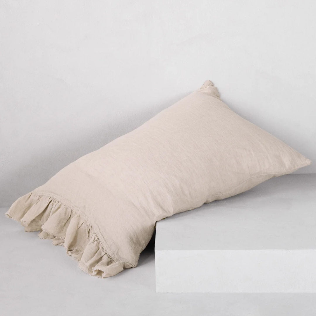 Kristine Standard Pillowcase + Ruffle | Sable - Suzie Anderson Home