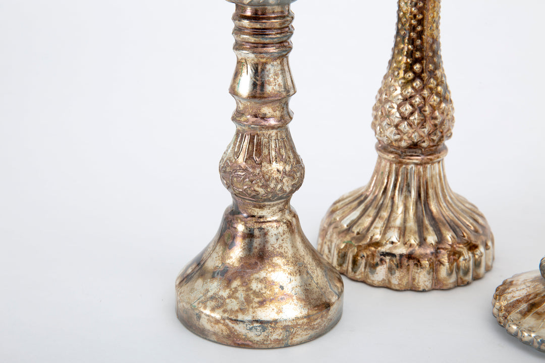 Kummen Mercury Glass Candleholder | Flamant Belgium - Suzie Anderson Home