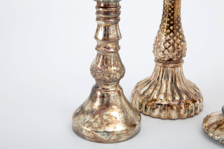 Kummen Mercury Glass Candleholder | Flamant Belgium - Suzie Anderson Home