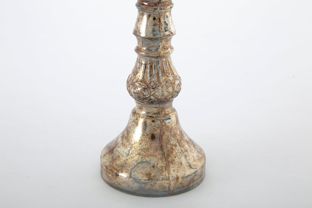 Kummen Mercury Glass Candleholder | Flamant Belgium - Suzie Anderson Home
