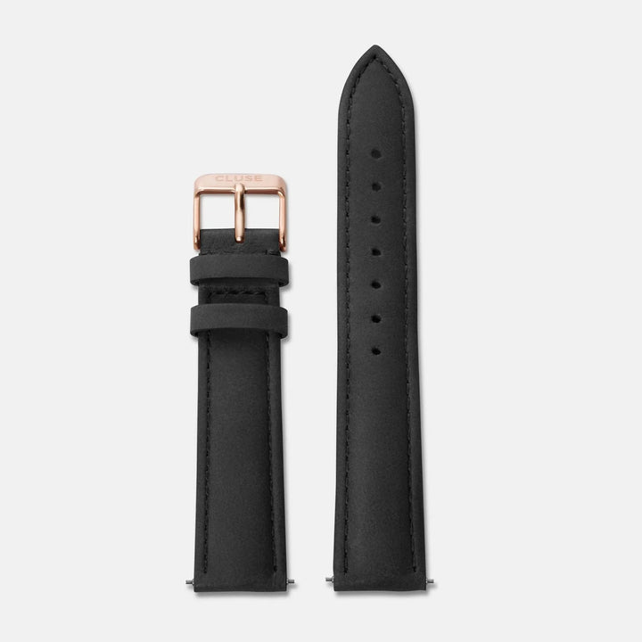 PROMO Cluse | Boho Chic Mesh Watch | Rose Gold Black/Black w BONUS Black Leather Strap