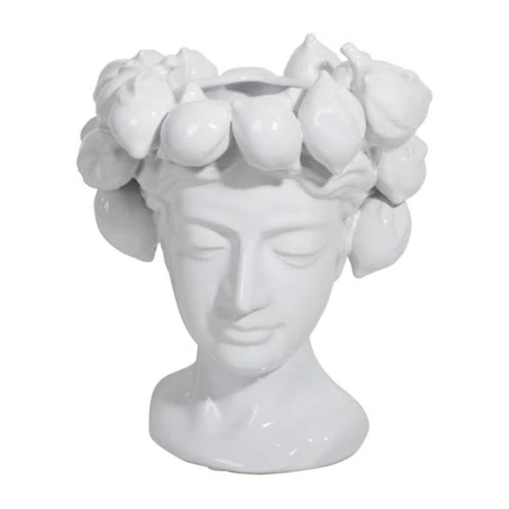Ceramic Lemon Head Vase | White