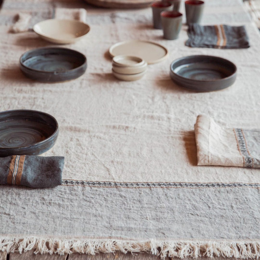 Libeco Belgian Table Throw Cloth | Ioulida | 140 x 180cm | Washed Linen - Suzie Anderson Home