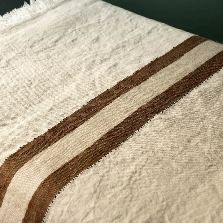Libeco Belgian Table Throw Cloth | Railway | 140 x 180cm | Washed Linen - Suzie Anderson Home