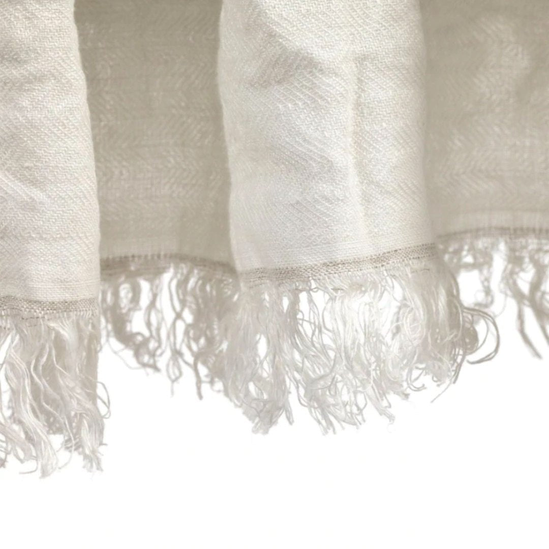 Libeco Linen Belgian Fouta Linen Towel | Ash Stripe - Suzie Anderson Home