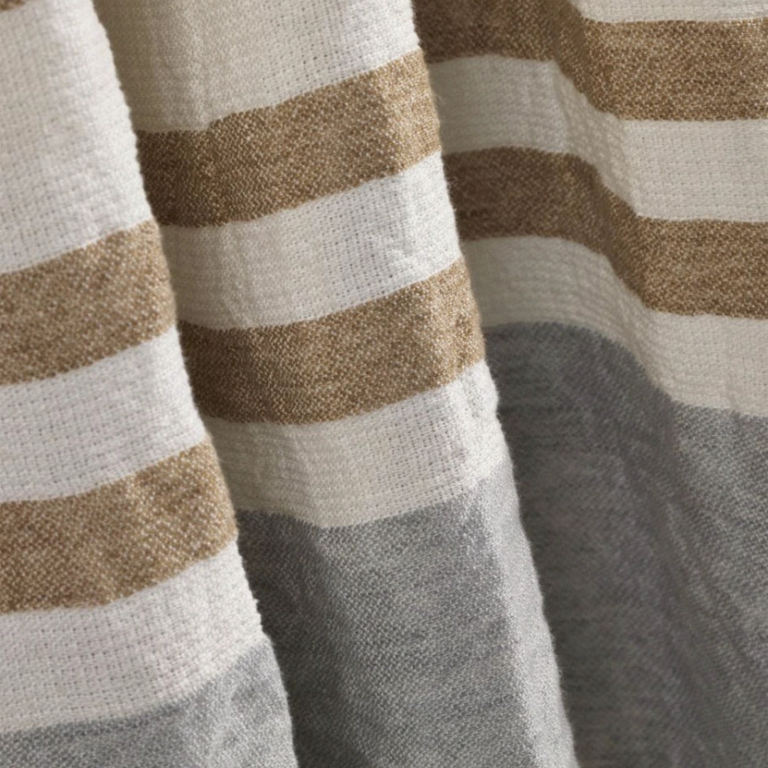 Libeco Linen Belgian Fouta Linen Towel | Ash Stripe - Suzie Anderson Home