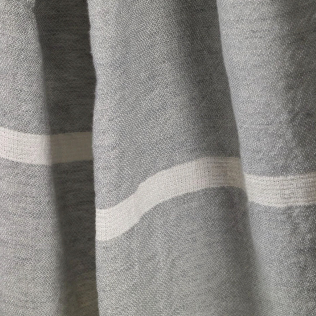 Libeco Linen Belgian Fouta Linen Towel | Ash Stripe - Suzie Anderson Home