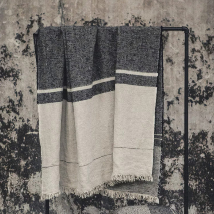 Libeco Linen Francis Stripe Throw Blanket | 140x220cm | Linen Blend - Suzie Anderson Home