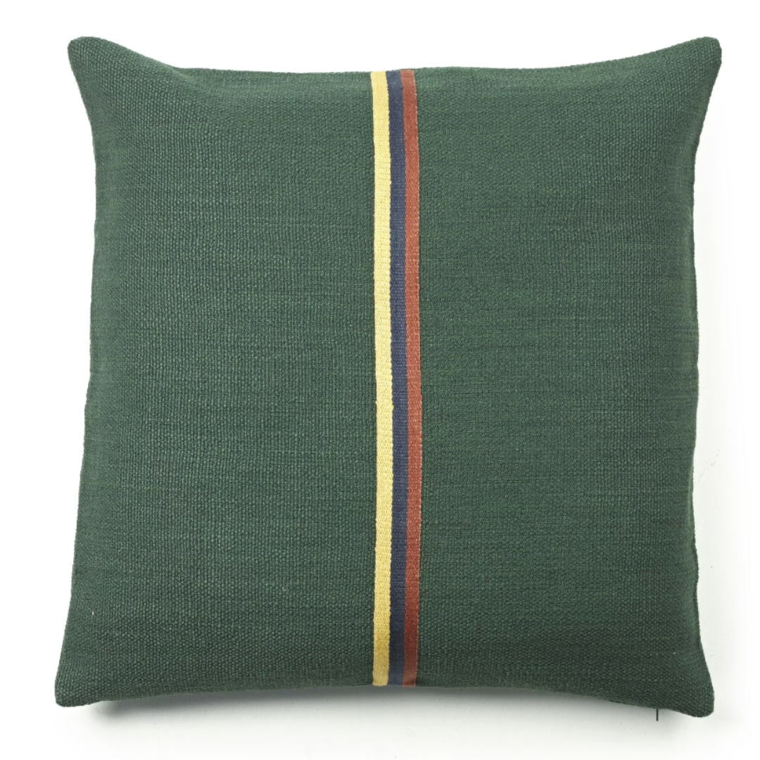 Libeco Linen Jasper Pillow Cover | 63 x 63cm | Hunter Green | Linen / Wool - Suzie Anderson Home