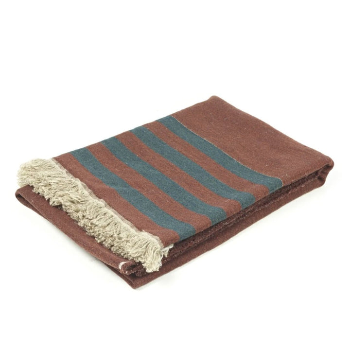 Libeco Linen Juniper Throw | 140 x 220cm | Leather / Wool - Suzie Anderson Home