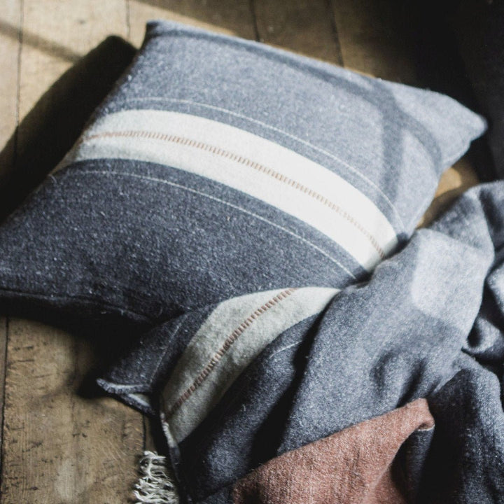 Libeco Linen Luc Stripe Throw Blanket | 140x220cm | Wool/Linen - Suzie Anderson Home