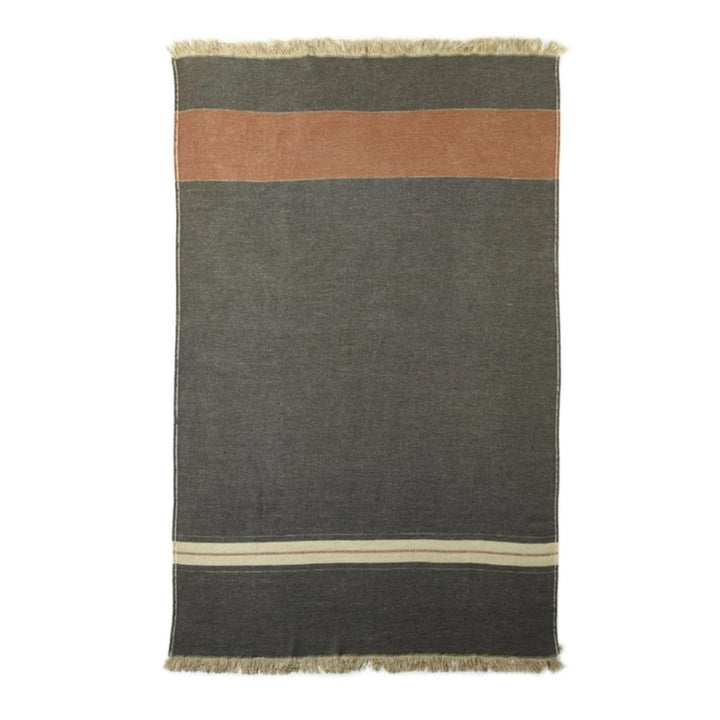 Libeco Linen Luc Stripe Throw Blanket | 140x220cm | Wool/Linen - Suzie Anderson Home