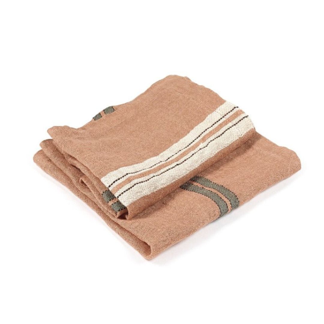Libeco Linen Mojave Stripe Napkin | Belgian - Suzie Anderson Home