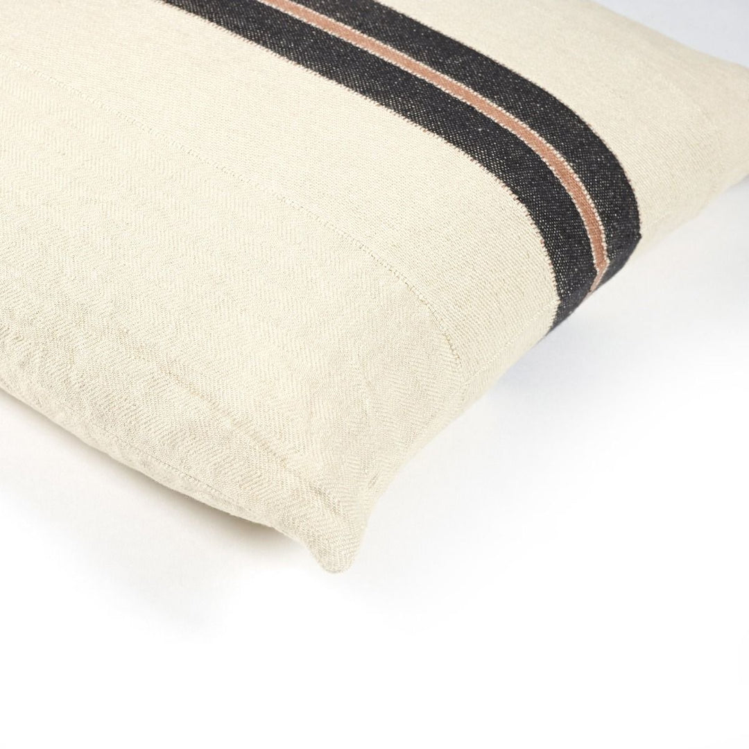 Libeco Patagonian Cushion Cover | Black Stripe | 63 x 63cm | Libeco Linen - Suzie Anderson Home