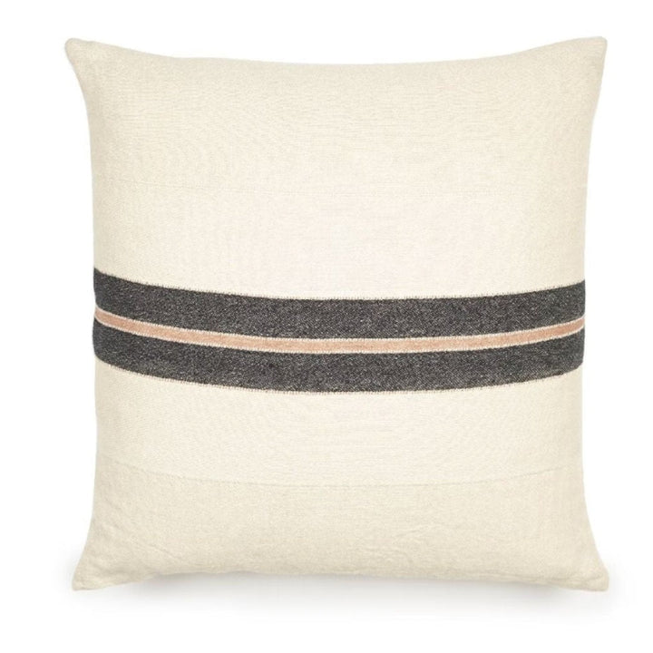Libeco Patagonian Cushion Cover | Black Stripe | 63 x 63cm | Libeco Linen - Suzie Anderson Home