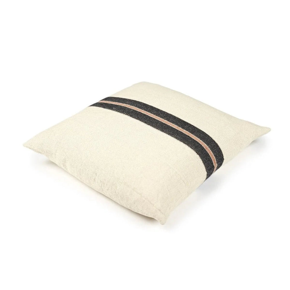 Libeco Patagonian Cushion Cover | Black Stripe | 63 x 63cm | Libeco Linen - Suzie Anderson Home
