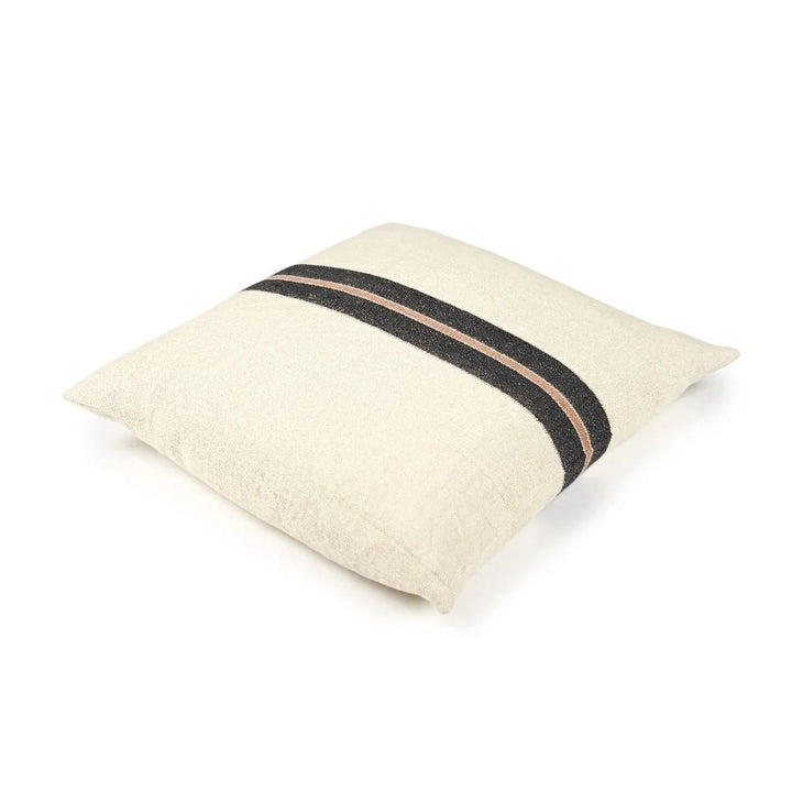 Libeco Patagonian Cushion Cover | Black Stripe | 63 x 63cm | Libeco Linen - Suzie Anderson Home