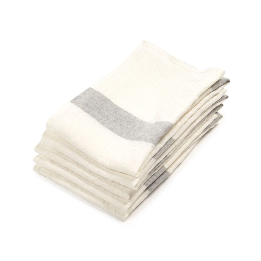 Libeco Porticcio Linen Tea Towel | Grey - Suzie Anderson Home