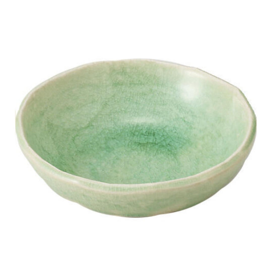 Japanese Round Ceramic Dish | Light Green