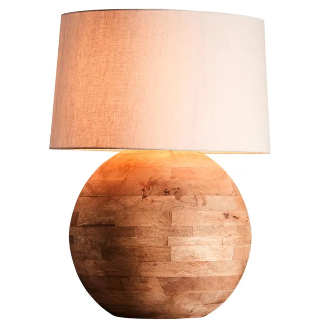 Botche Wood Table Lamp Base | Large Natural | W 50cm, H 59cm