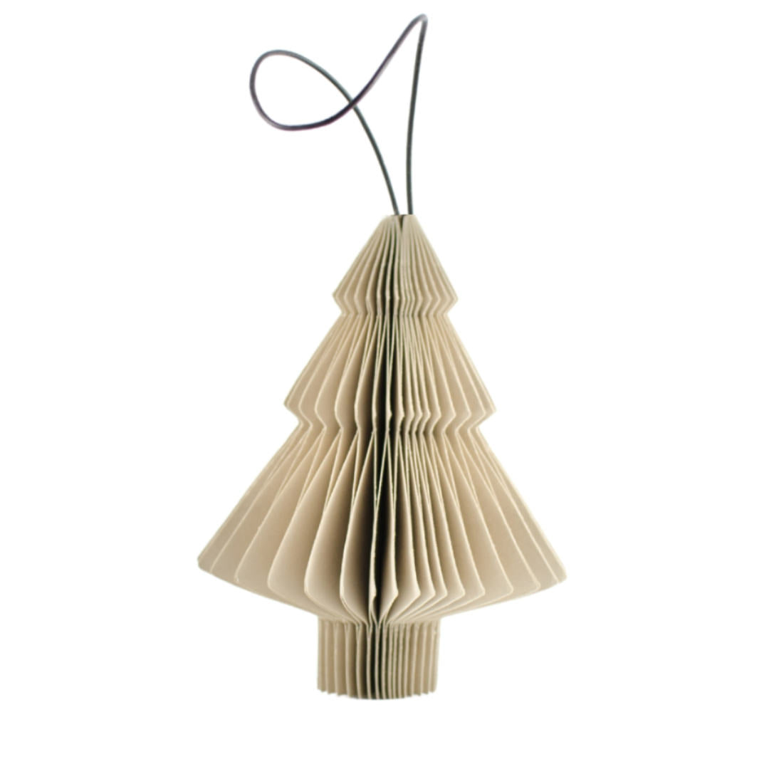 Paper Tree Ornament | Linen | 10cm