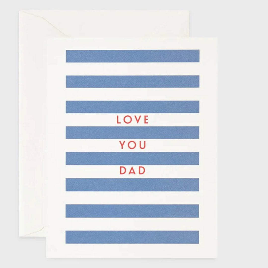 I Love You Dad Stripes | Father Rabbit Card
