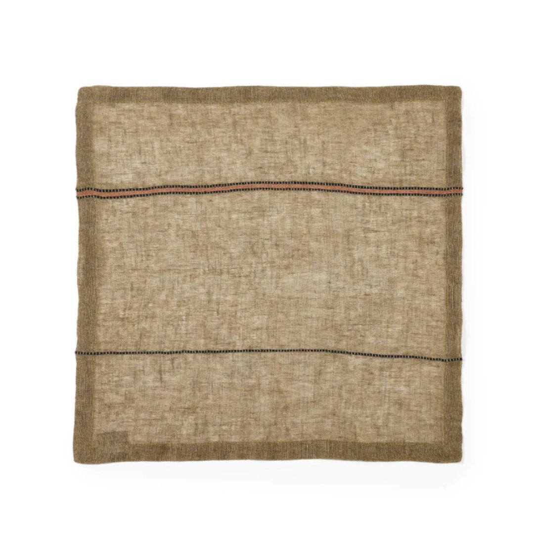 Marie Libeco Linen Napkin | Bronze Stripe - Suzie Anderson Home