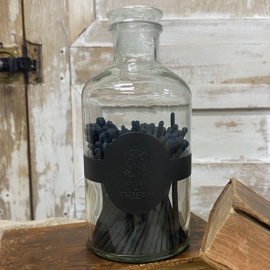 Matches in a Jar | Approx 120 | Black Tips - Suzie Anderson Home