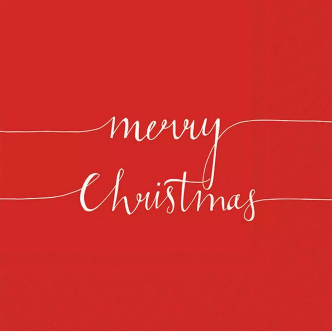 Christmas Note Red | Luncheon Serviette | 20 Pack