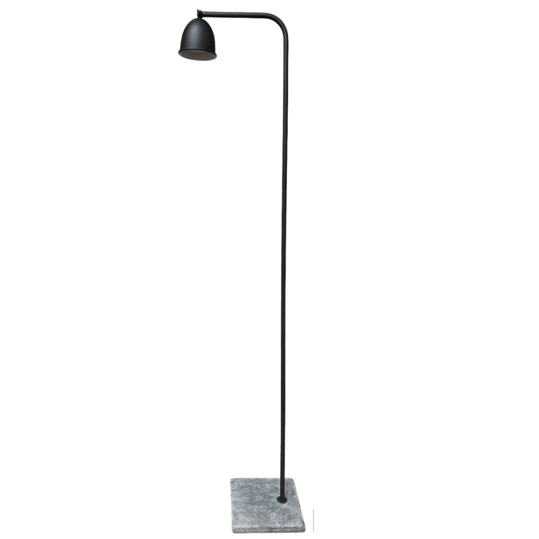 Mira Floor Lamp Hardstone with Shade | Matte Black | H136cm - Suzie Anderson Home