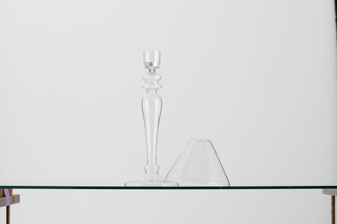 Mira Glass Candleholder | Flamant Belgium - Suzie Anderson Home