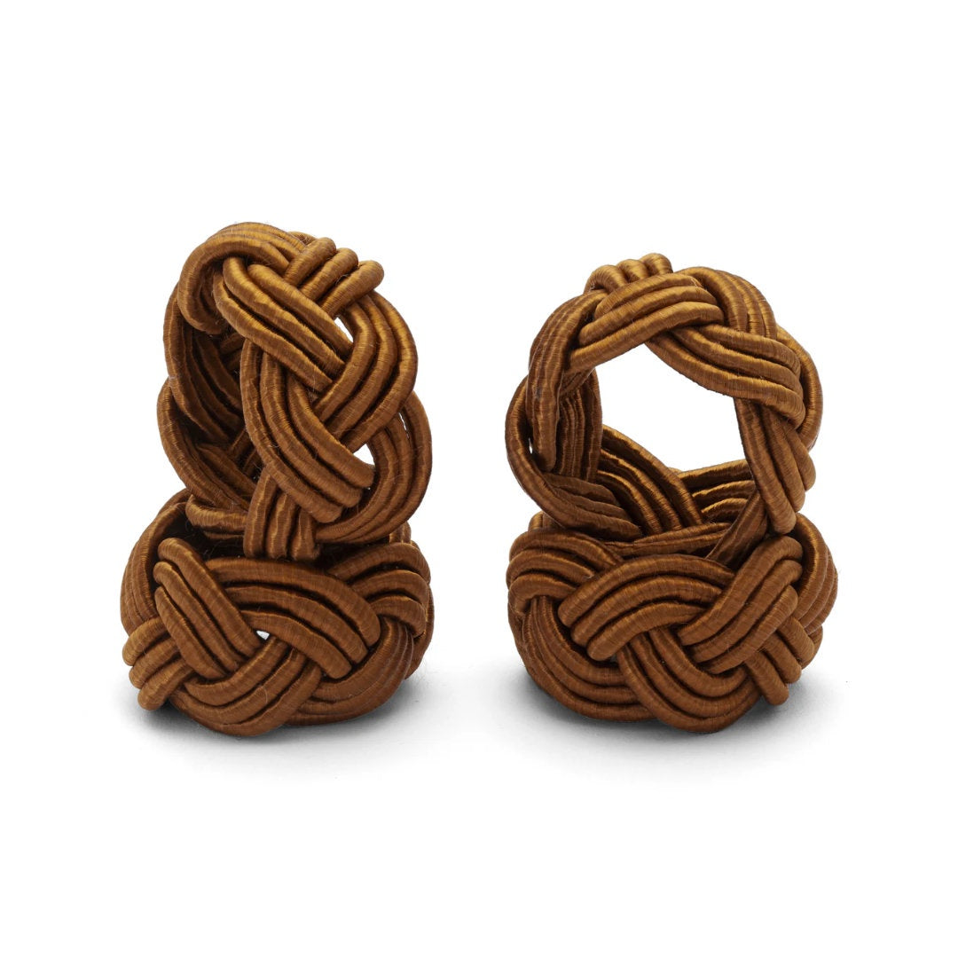 Corded Napkin Ring | Copper Brown | SET OF 4
