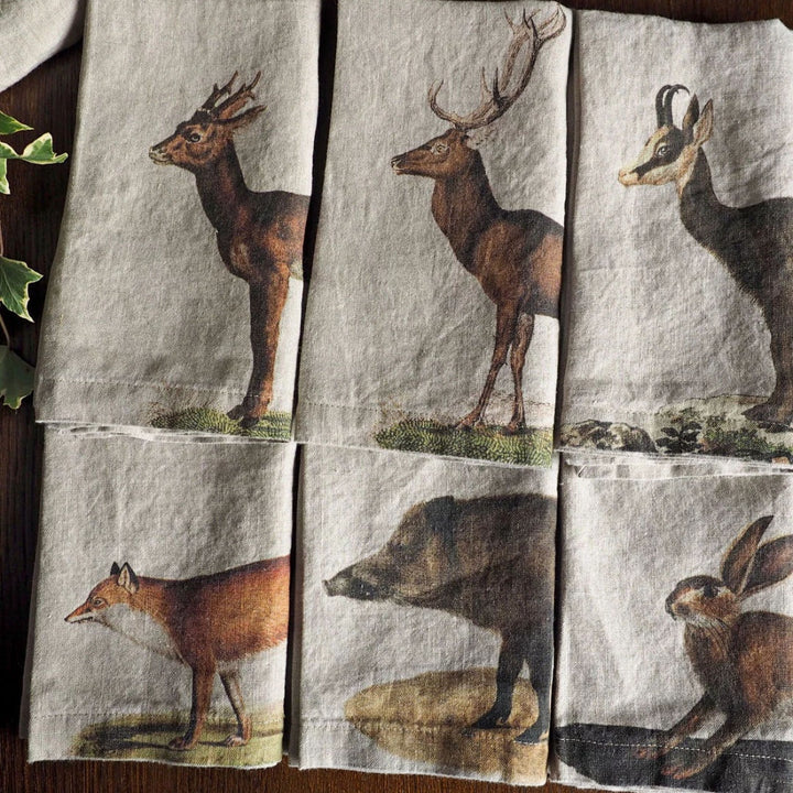Wild Animals | Linen Napkin | SET OF 6