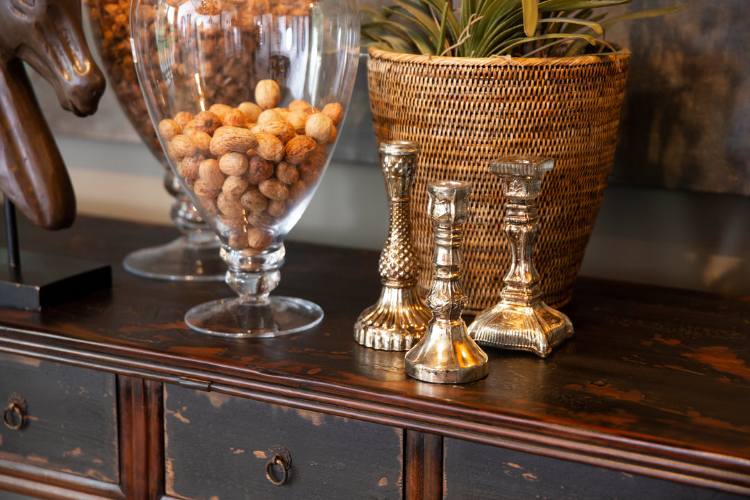 Newmarch Mercury Glass Candleholder | Flamant Belgium - Suzie Anderson Home