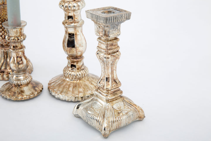 Newmarch Mercury Glass Candleholder | Flamant Belgium - Suzie Anderson Home
