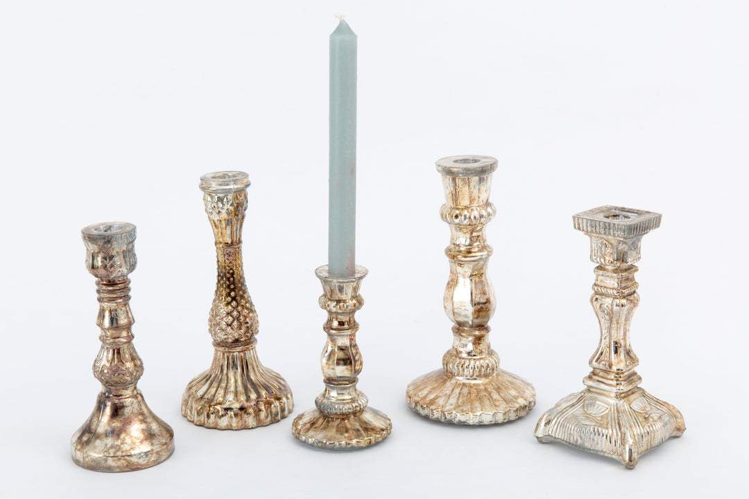 Newmarch Mercury Glass Candleholder | Flamant Belgium - Suzie Anderson Home