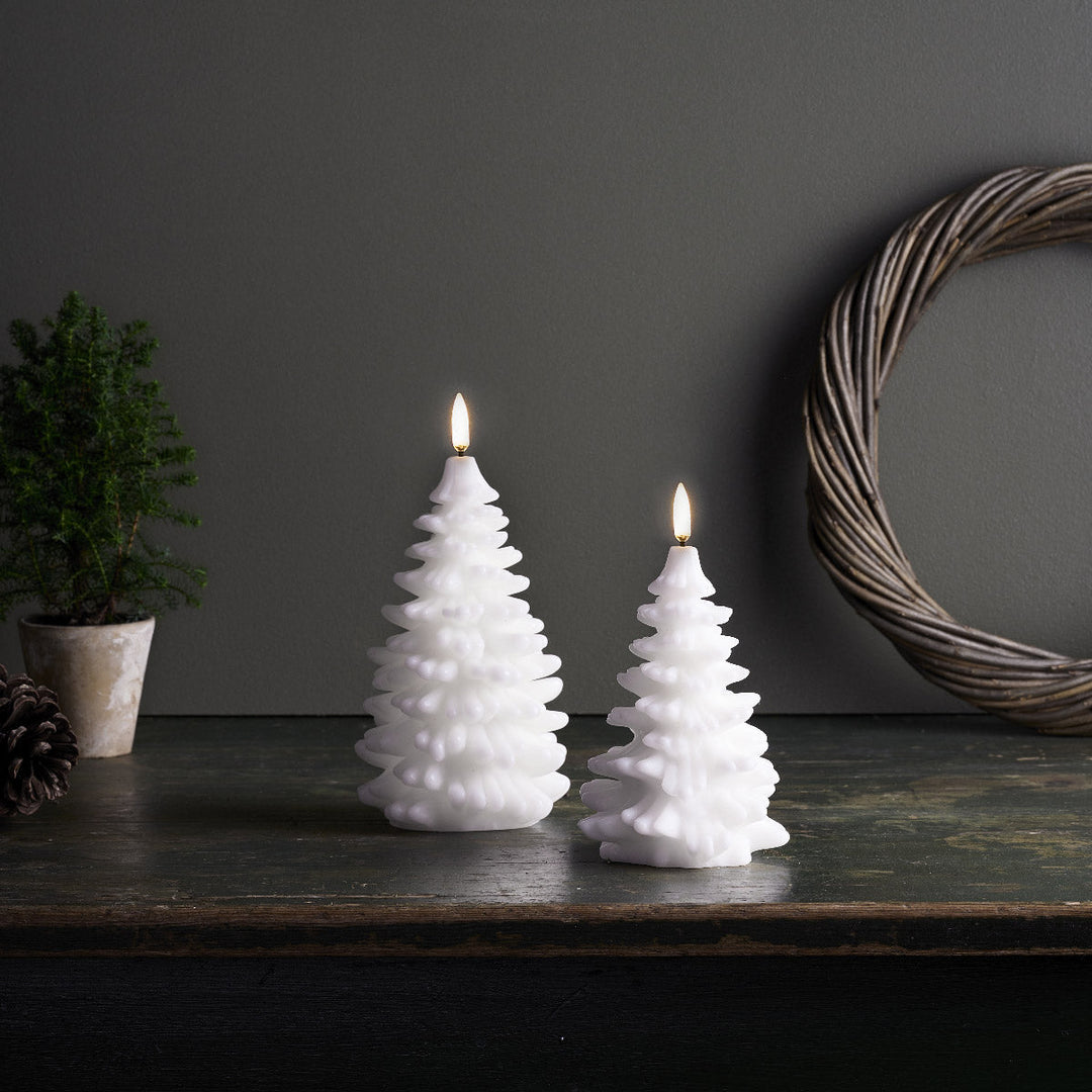 Nordic White Christmas Tree | Flameless Candle - Suzie Anderson Home