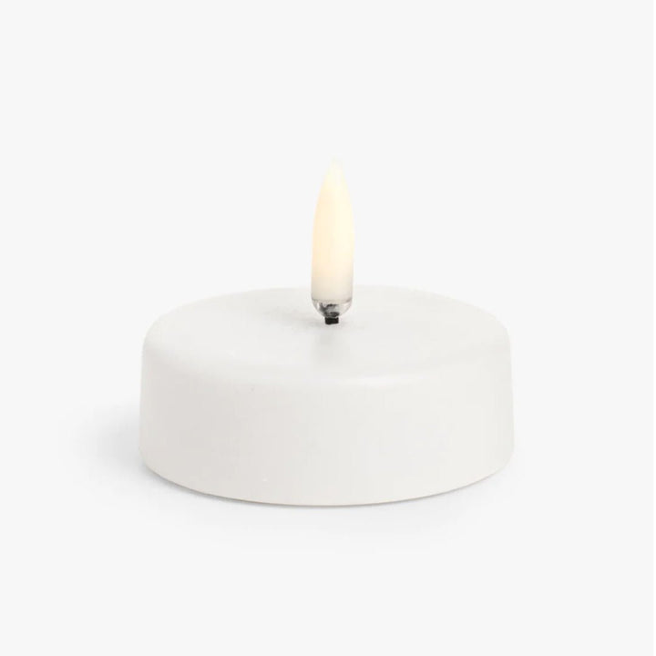 Nordic White Smooth | Flameless Maxi Tealight 6.1cmW - Suzie Anderson Home