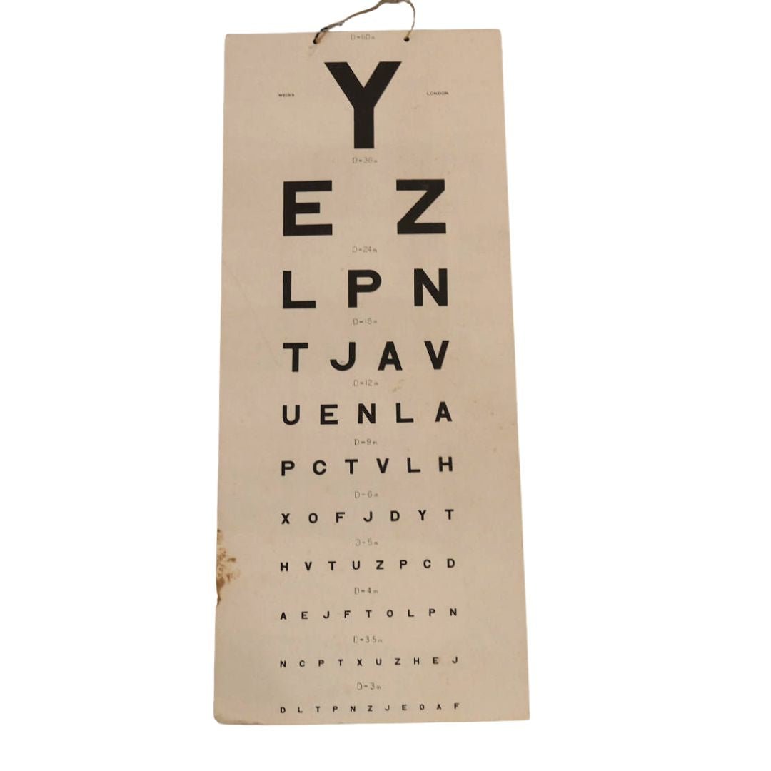 Optometry Weiss Eye Test Chart - Suzie Anderson Home
