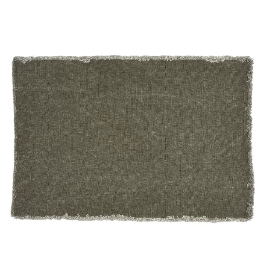 Pacific Belgian Libeco Linen Placemat | Cafe Noir - Suzie Anderson Home
