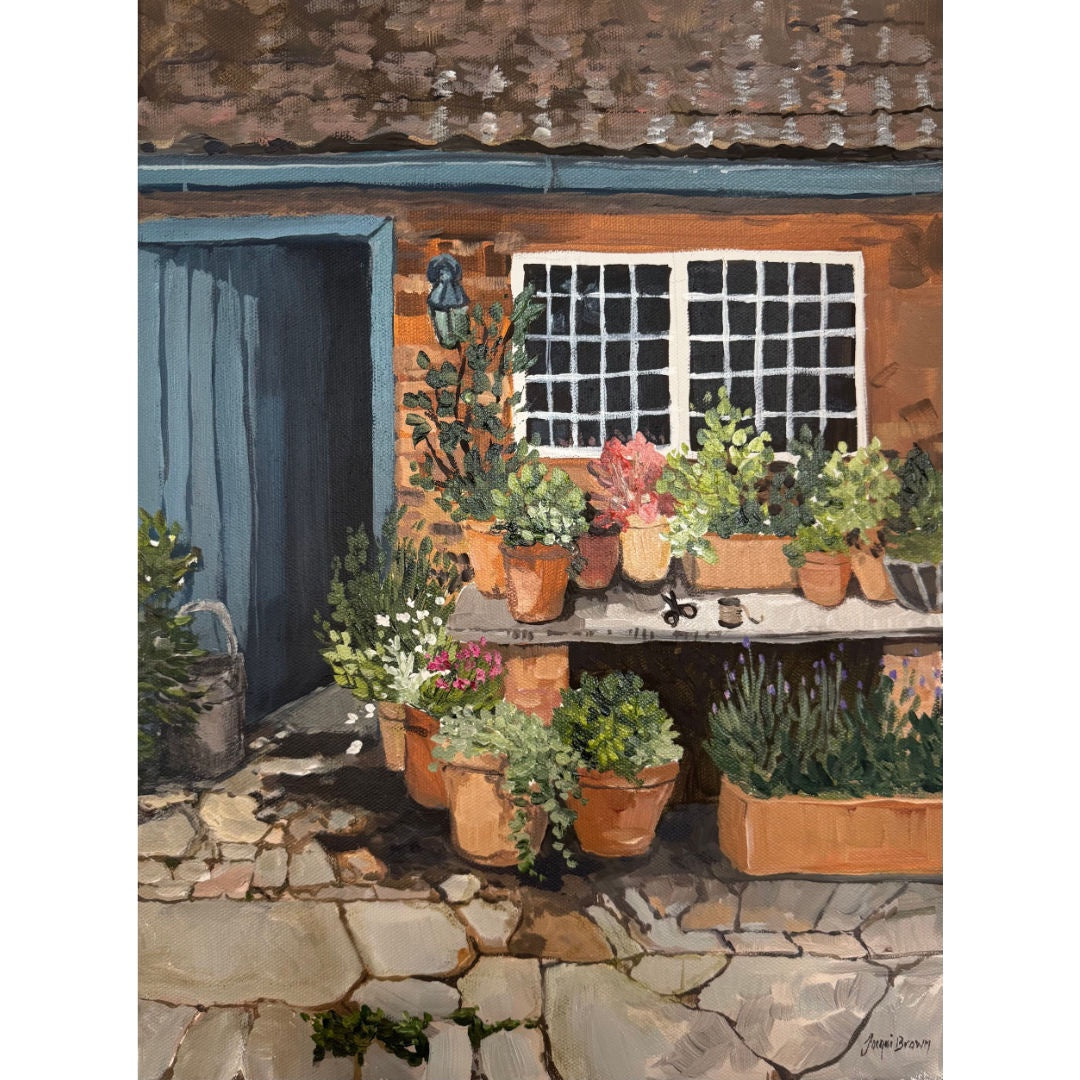 Potting Shed | Acrylic on Canvas | 31 x 41cm | Jacqui Brown | BOWRAL STORE
