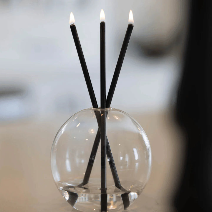 Everlasting Black Candle Pack of 3