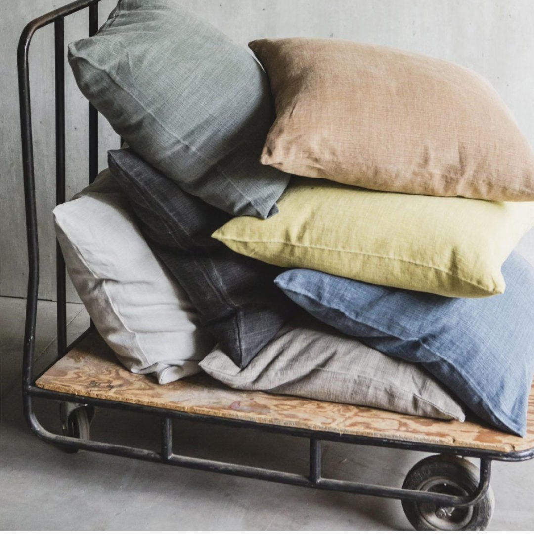 Ré Libeco Linen Cushion Cover | Silver - Suzie Anderson Home