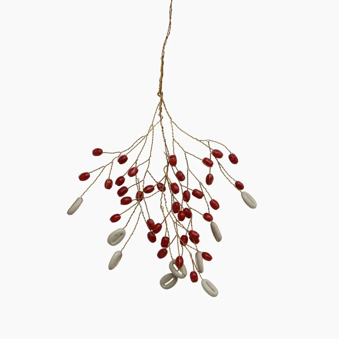 Beaded Bunch Ornament | Red