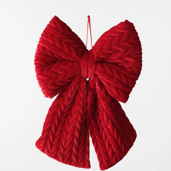 Hanging Velvet Bow | Red